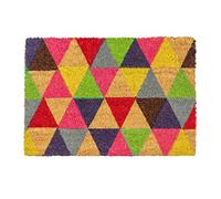Nicola Spring Tapis de Porte de la Coco - nattes de Bienvenue en Plein air naturales en intérieur - 90 x 60 cm - Triangle
