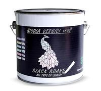 NICOLA VERNICI Peinture décorative noire à effet ardoise tableau noir, à base d'eau, fabriquée en Italie, convient à toutes les surfaces - Taille 2,5 lt