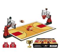 Nicolababe - Ensemble de briques de construction pour panier de basket-ball - Plaques de base de terrain de basket-ball et ensembles de 2 paniers de basket-ball, buts de basket-ball, briques de