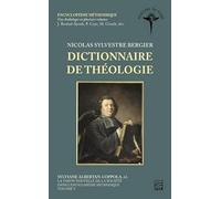 Nicolas sylvestre Bergier. Dictionnaire de théologie