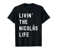 Nicolás Vivant la Vie de Nicolás Nom Amusant T-Shirt Graphique avec Valeur