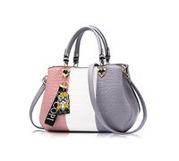NICOLE & DORIS 2025 Nouveau Sac à Main Femme Sacs Portés Main Mode Sac Bandoulière Élégant Sac Epaule Sacoche Femme Sac à Poignée Supérieure avec Pom Poms Rose
