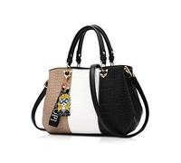 NICOLE & DORIS 2025 Nouveau Sac à Main Femme Sacs Portés Main Mode Sac Bandoulière Élégant Sac Epaule Sacoche Femme Sac à Poignée Supérieure avec Pom Poms Marron