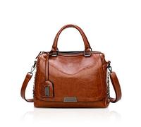 NICOLE & DORIS 2025 Nouvelle Mode Femmes Sacs à Main Poignée Supérieure Sac à Main Sac à Bandoulière Sac de Messager pour Dames Sacs Fourre-Tout en Cuir PU(Brown)