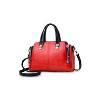 NICOLE&DORIS Dames Mode Sacs à poignée supérieure Rétro Sacs à main Sac à bandoulière Sac à bandoulière Sac fourre-tout pour femme rouge