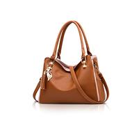 NICOLE&DORIS Dames Sac d'épaule Sacs à Main Hobos et Sacs à bandoulière pour Femmes de Mode Grand Sac à Main Marron