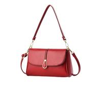 NICOLE & DORIS Elegant Sac Bandoulière Femme Petit Sac à Main Multifonction Sac Epaule avec Rabat Sac Besace en Cuir PU Sac D'épaule pour Shopping, Travail Voyage Bordeaux