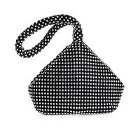 NICOLE & DORIS Femme Pochette de Soirée Luxe - Petit Sac à Main de Mariage en Strass Noir