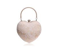 NICOLE & DORIS Femme Sac de soirée Petit Sac a Main Sac de Banquet Cluth du Soir Exquisit Sacs en Satin Sac bandoulière pour Mariage Sac à Mailles, Blanc