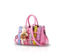 NICOLE&DORIS Femmes Mode Sac à Main coloré Crossbody épaule Sac fourre-Tout Sac à provisions poignées Longues PU pour Dames