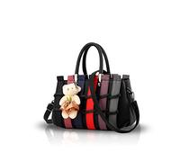 NICOLE&DORIS Femmes Mode Sac à Main coloré Crossbody épaule Sac fourre-Tout Sac à provisions poignées Longues PU pour Dames