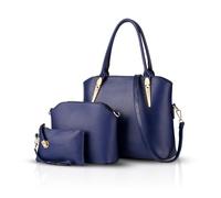 NICOLE&DORIS Femmes Sacs à Main 3Pcs Dames Sac Fourre-Tout Sacs à Bandoulière Sac porté épaule Blau