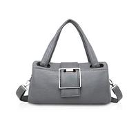 NICOLE & DORIS Femmes Sacs à Main bandoulière Sac d'épaule pour Dames Sacs Femmes de Mode Retro Sac à Main en Cuir PU Gris