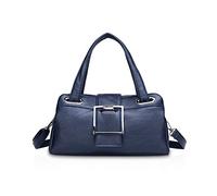 NICOLE & DORIS Femmes Sacs à Main bandoulière Sac d'épaule pour Dames Sacs Femmes de Mode Retro Sac à Main en Cuir PU Bleu foncé