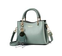 NICOLE & DORIS Femmes Sacs à Main Simple Sac Cabas Grande Capacité Sac à Bandoulière en Cuir PU Sac de Messager Dames Sac Fourre-tout vert