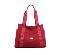 NICOLE & DORIS Grand Sac Femme Fourre Tout Mode Sac à Main Bandoulière Multi-Poches Sac Epaule Léger Sac Cabas Décontractés Sac Shopping Sac Voyage Bourgogne