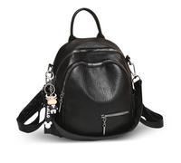 NICOLE & DORIS Mini Sac a Dos Femme Petit Sacs à Main Portés Dos Antivol en PU Cuir Daypack Sac a Dos Bandoulière pour Voyage Travail College Noir E