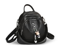 NICOLE & DORIS Mini Sac a Dos Femme Petit Sacs à Main Portés Dos Antivol en PU Cuir Daypack Sac a Dos Bandoulière pour Voyage Travail College Noir B