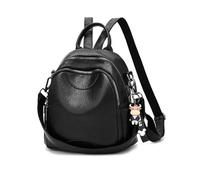 NICOLE & DORIS Mini Sac a Dos Femme Petit Sacs à Main Portés Dos Antivol en PU Cuir Daypack Sac a Dos Bandoulière pour Voyage Travail College Noir A
