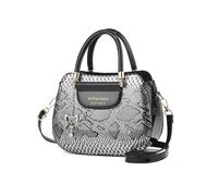 NICOLE & DORIS Mini Sac a Main Femme Sac Bandoulière Cuir Verni Petite Sac Epaule Imperméable Sac Crossbody Sac D'épaule pour Travail Shopping Voyage Noir