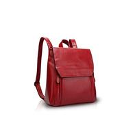 NICOLE&DORIS Mode Femme Sac à Dos Sacs Portés Dos College Fille Cartable Scolaire Sac d école Durable Doux PU Rouge