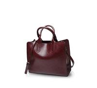 NICOLE&DORIS Mode Femme Sacs à Main Bandoulière Sacs portés Main Sacs portés épaule Messenger Bag Crossbody Bag Tote Durable PU Vin Rouge