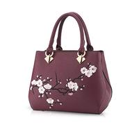NICOLE&DORIS Mode Loisir élégant Femme Sacs à Main Bandoulière Sacs portés Main Sacs portés épaule Imperméable Durable Doux PU Violet