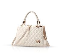 NICOLE&DORIS New Women/Ladies sac à main épaule Sac bandoulière Soft Surface en cuir PU diamant Lattice huître