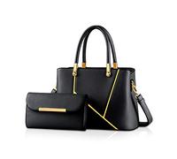 NICOLE&DORIS Nouveau Sacs à Main Femme Sacs à bandoulière Sacs à Main 2Pcs pour Dames Sac Fourre-Tout