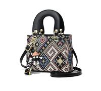 NICOLE & DORIS Petit Sac a Main Femme Chic et Elégant Sac à Bandoulière Mini Sac Epaule en PU Cuir Pochette Telephone Portable Mignon Fille Sac Crossbody Noir