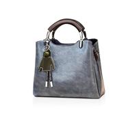 NICOLE & DORIS Petit Sac à Main Femme Porté Bandoulière en PU Cuir - Élégant Sac D'épaule Besace Messenger Multipoches pour Fille - Bleu