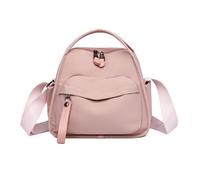 NICOLE & DORIS Petit Sac a Main Femme Sac à Bandoulière Léger Sac Epaule Nylon Imperméable Sac Cartable Sac Besace pour Voyage Shopping Travail Rose
