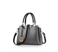 NICOLE & DORIS Petit Sac à Main Femme Tendance Sac PU Style Cuir Cabas Sacs Porté Epaule Bandoulière Gris