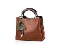 NICOLE & DORIS Petit Sac à Main Femmes Porté Bandoulière PU Cuir Élégant Besace Messenger Fille Mini Épaule Multipoches Jaune Foncé