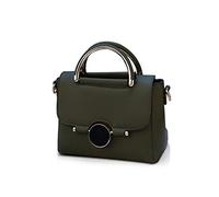 Nicole & Doris Petit Sac Bandoulière Femme Trapèze Sac à Main Porté Epaule Cuir PU - Pochette Soirée Mode Travail Shopping Elégant Tendance Chic Vert foncé