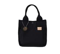 NICOLE & DORIS Petit Sac Fourre-Tout pour Femme Sac à Main pour Femme Petites Poches Multiples Sac en Toile Femme Pour l'école, les Voyages, le Travail, un Usage Quotidie Noir