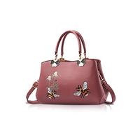 NICOLE&DORIS Rétro Sacs à main à poignée supérieure Dames Sac bandoulière Femmes Mode Sac d'épaule Bourse Abeille rose foncé 2