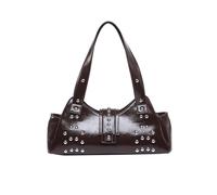 NICOLE & DORIS Sac a Bandouliere Femme Sacs à Main Portés Epaule PU Cuir Sac Besace avec Clouté Sac de Soirée Pochette pour Fête Shopping Café