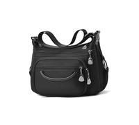 NICOLE & DORIS Sac à Bandoulière Imperméable Sac a Main Femmes Multi-poches Sacs de Messager pour Quotidienne,au Travail,aux Voyages Tissu Oxford noir