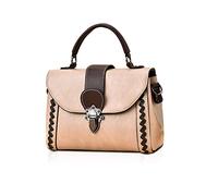 NICOLE & DORIS Sac à Bandoulière Petit à Main Femme avec Rabat Porté Epaule PU Cuir Crossbody Fille Messenger Rétro Cartable Kaki