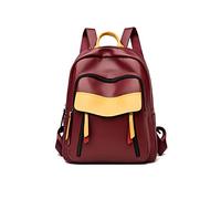 NICOLE & DORIS Sac à Dos Femme Mode Sac à Dos en Cuir PU Sac à Main Portés Dos Antivol Grand Léger Sac D'école Sac à Dos Ville Voyage Vin Rouge