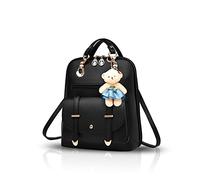 Nicole & Doris Sac à Dos Femme Sac à Dos à la Mode Sac a Dos College Fille Cartable Sac à Main Sac décontracté pour Femme, Noir