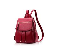 NICOLE&DORIS Sac à Dos Mini en Faux Cuir pour Femme Mode - Sac d'épaule Filles Vin Rouge