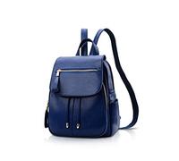 NICOLE&DORIS Mode Femme Sac à Dos Mini en Faux Cuir pour Femme - Sac d'Épaule pour Filles Bleu Foncé