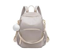 NICOLE & DORIS Sac à Dos Femme,Sac D'école Décontracté Voyage Antivol et Chic,Sacs de Ville Elegant Leger et Imperméable Gris clair