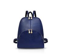 NICOLE & DORIS Sac à Dos pour Femmes Sac à Dos décontracté Loisir pour Dames Sac d'école étanche Sac à Main la Mode Faux Cuir Bleu