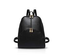 NICOLE & DORIS Sac à Dos pour Femmes Sac à Dos décontracté Loisir pour Dames Sac d'école étanche Sac à Main la Mode Faux Cuir Noir