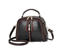 NICOLE & DORIS Sac à Main Bandoulière Femme Petit Sac a Main Porté Epaule PU Cuir Crossbody Messager Bag Mini Sacoche Femme Pochette Sac Cartable Noir
