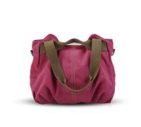 NICOLE & DORIS Sac à Main en Toile pour Femme Sac à bandoulière Sac à l'épaule pour Femme Sac Hobo pour Femme Rose