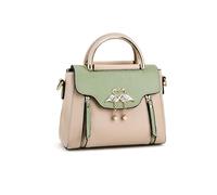 NICOLE & DORIS Sac à Main Femme Bandoulière Sac Petite Capacité a la Mode Sac Mignon Fille Sac Portés Epaule PU Cuir Sac D'épaule Sac Besace Vert et Kaki